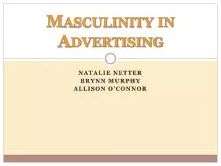 Masculinity in Advertising