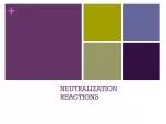 NEUTRALIZATION REACTIONS - slide 1