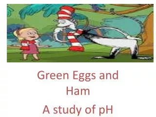 Green Eggs and Ham A study of pH