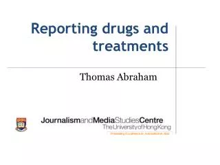 Reporting drugs and treatments