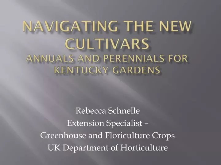 navigating the new cultivars annuals and perennials for kentucky gardens