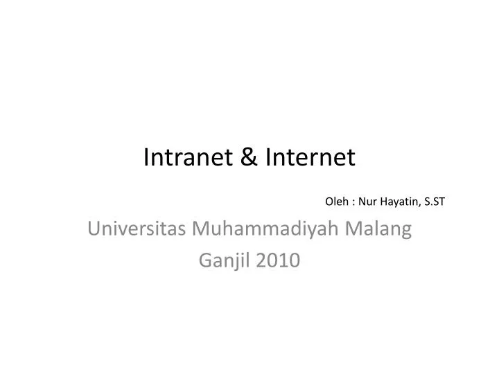 intranet internet