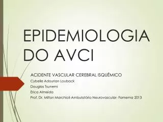epidemiologia do avci