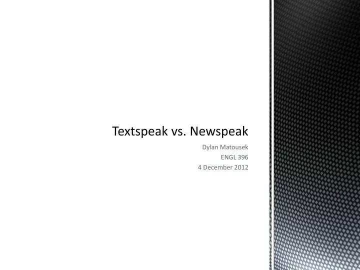textspeak vs newspeak