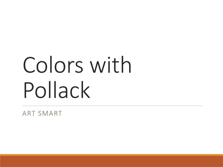 colors with pollack