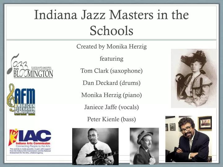 indiana jazz masters in the schools