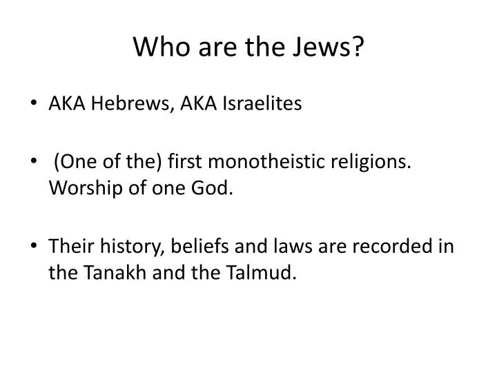 who are the jews