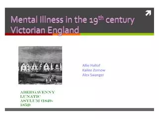 Mental Illness in the 19 th century Victorian England