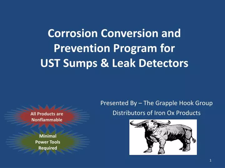 corrosion conversion and prevention program for ust sumps leak detectors
