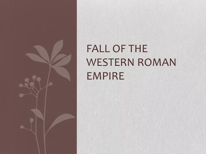 fall of the western roman empire