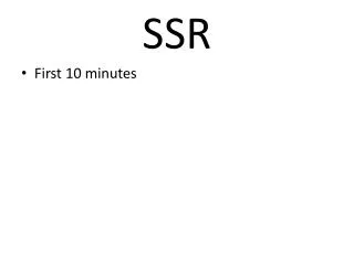 SSR