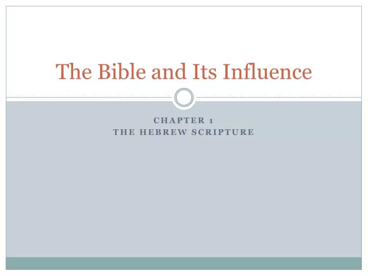 the bible and its influence