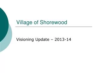 village of shorewood