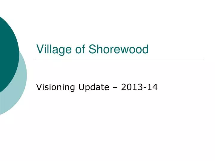 village of shorewood