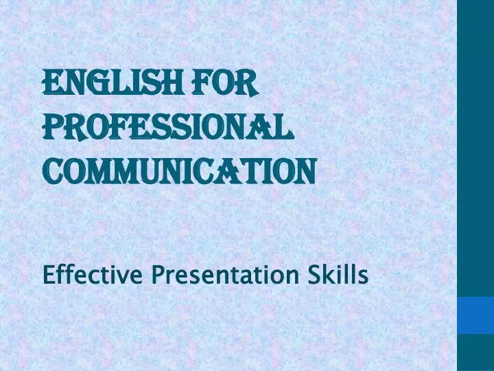 english for professional communication