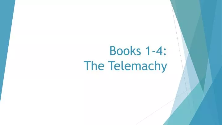 books 1 4 the telemachy