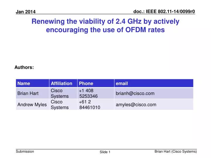 renewing the viability of 2 4 ghz by actively encouraging the use of ofdm rates
