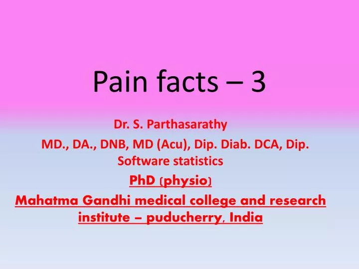 pain facts 3