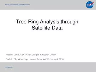 Tree Ring Analysis through Satellite Data