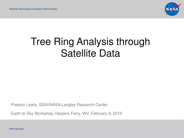tree ring analysis through satellite data