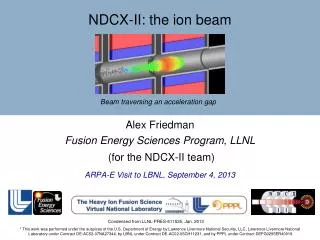 NDCX - II: the ion beam