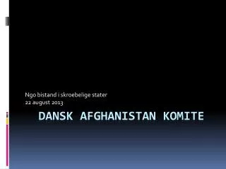 Dansk Afghanistan Komite