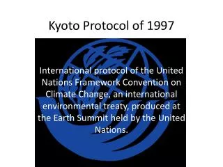 Kyoto Protocol of 1997