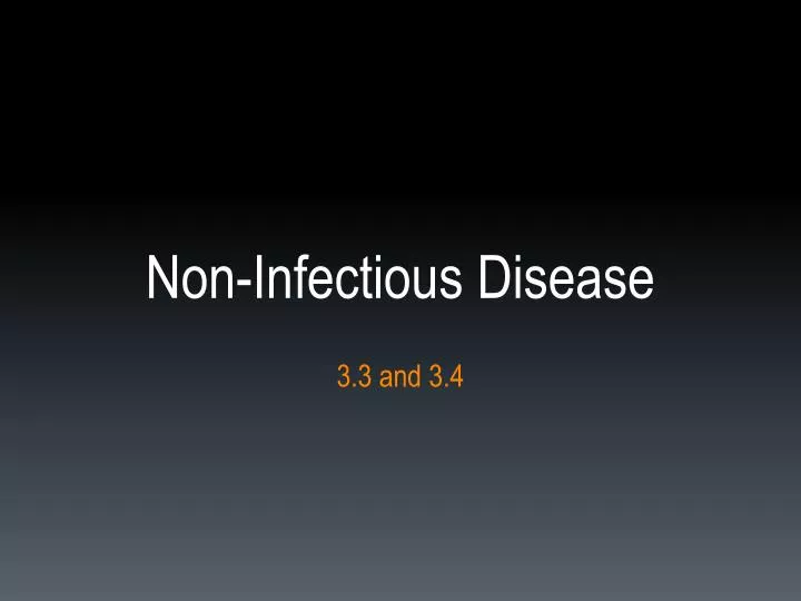 non infectious disease
