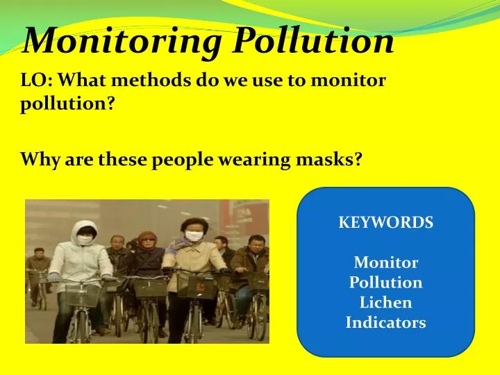 monitoring pollution