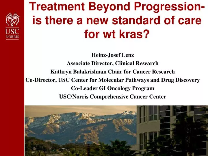 treatment beyond progression is there a new standard of care for wt kras