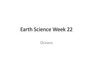Earth Science Week 22