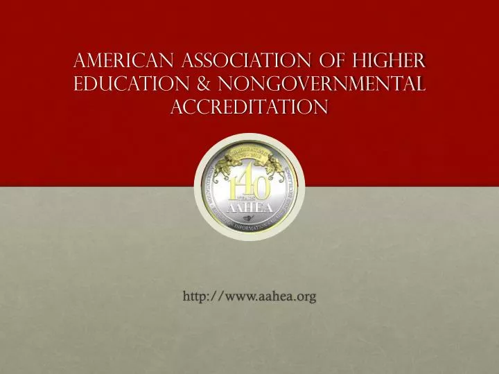 american association of higher education nongovernmental accreditation