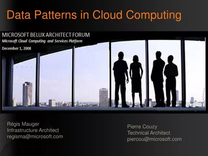 data patterns in cloud computing