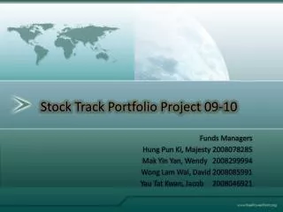 Funds Managers Hung Pun Ki, Majesty 2008078285 Mak Yin Yan, Wendy 2008299994
