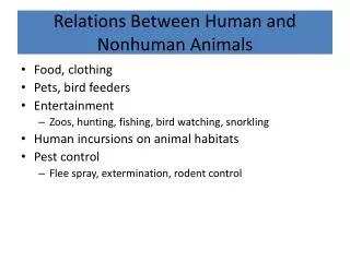 relations between human and nonhuman animals