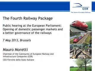 The Fourth Railway Package Public hearing at the European Parliament: