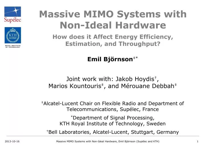 massive mimo systems with non ideal hardware