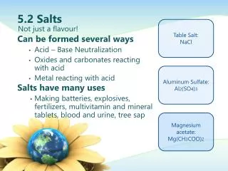 5.2 Salts