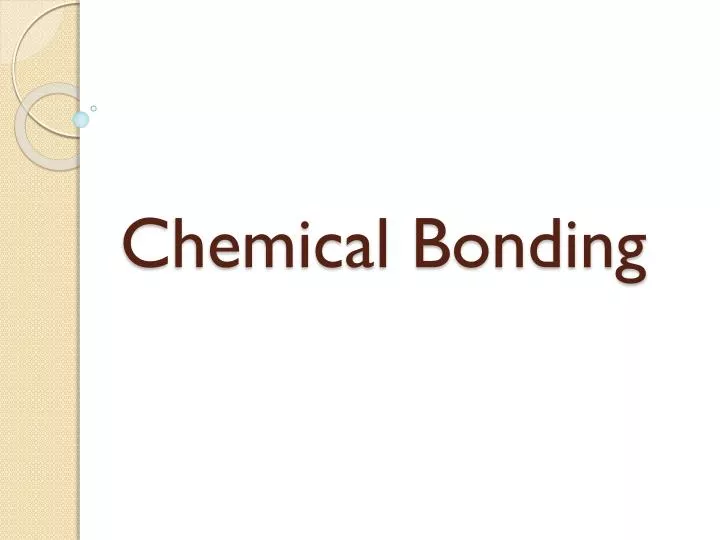 chemical bonding