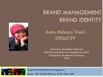 brand Management Brand IdentitY - slide 1