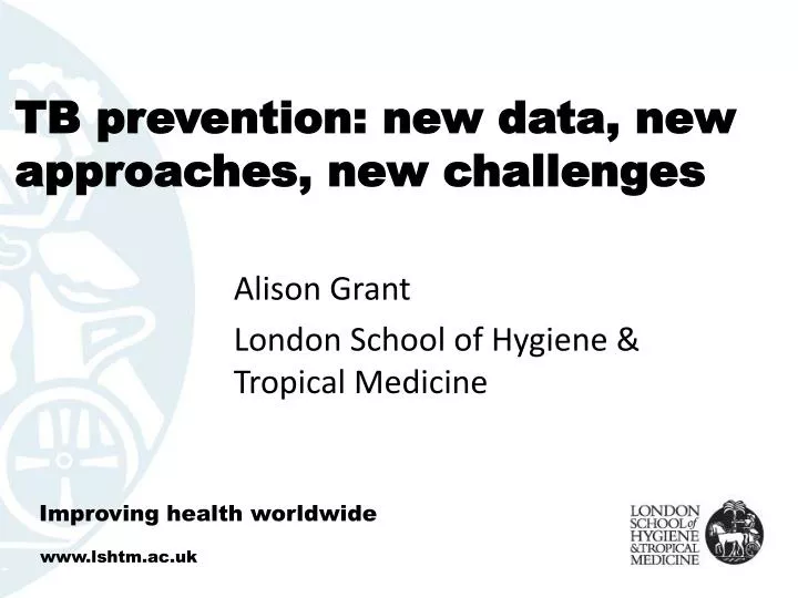 tb prevention new data new approaches new challenges