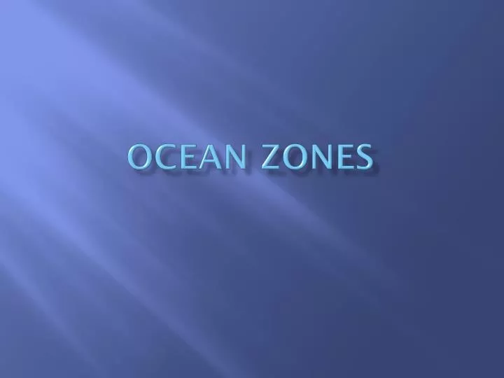 ocean zones