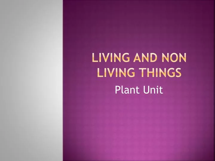 living and non living things