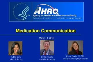 Medication Communication
