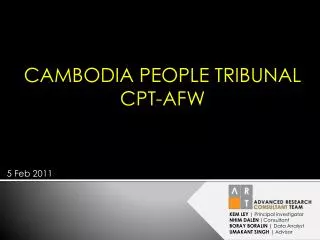 CAMBODIA PEOPLE TRIBUNAL CPT-AFW