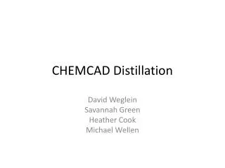 CHEMCAD Distillation