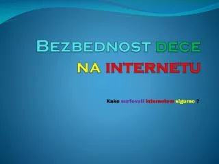 bezbednost dece na internetu