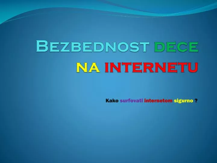 bezbednost dece na internetu