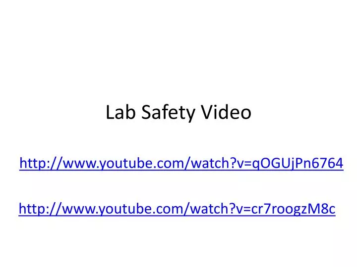 lab safety video