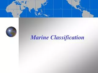 Marine Classification